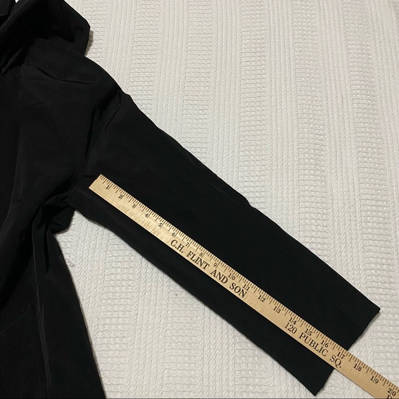 Fog by London Fog Women Medium Black Hoodie Casual Business Long Coat - Picture 6 of 7